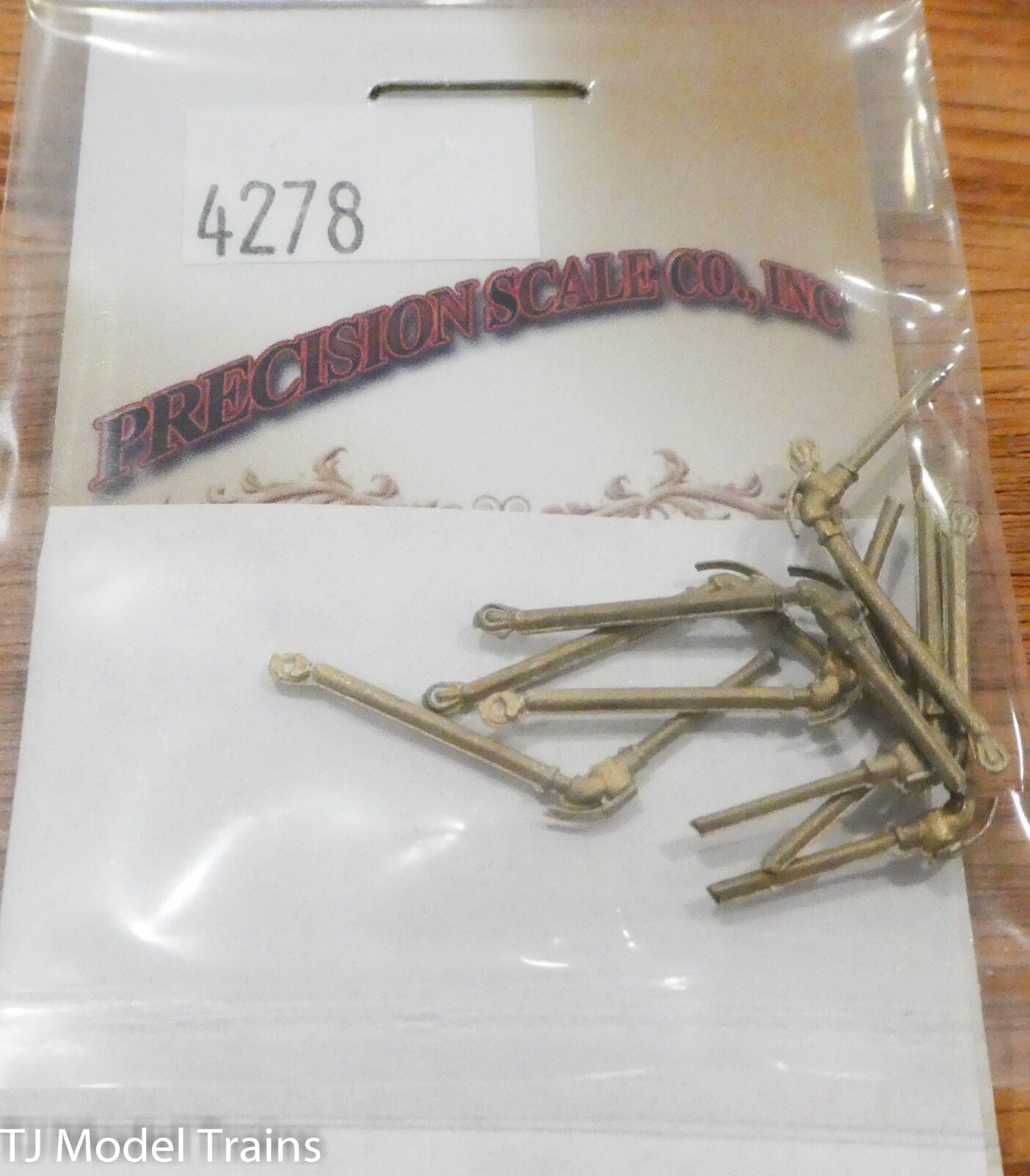 Precision Scale O #4278 Air Hose w/Angle Cock & Glad Hand (Brass)