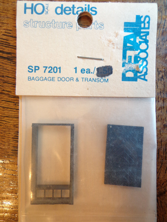 Detail Associates HO #7201 Baggage Door & Transom