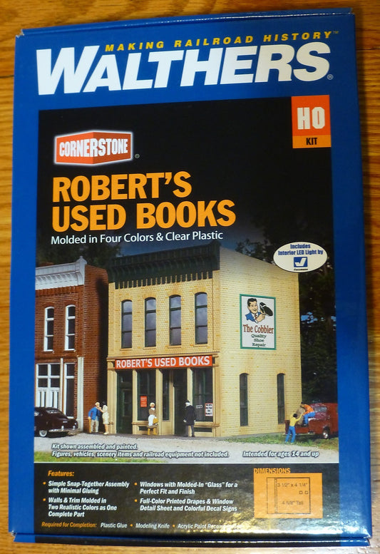 Walthers HO #933-3659 Robert's Used Books -- Kit (Building Kit)