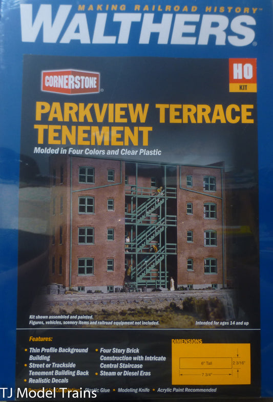 Walthers HO #933-3177 Parkview Terrace Background Building -- Kit  Form