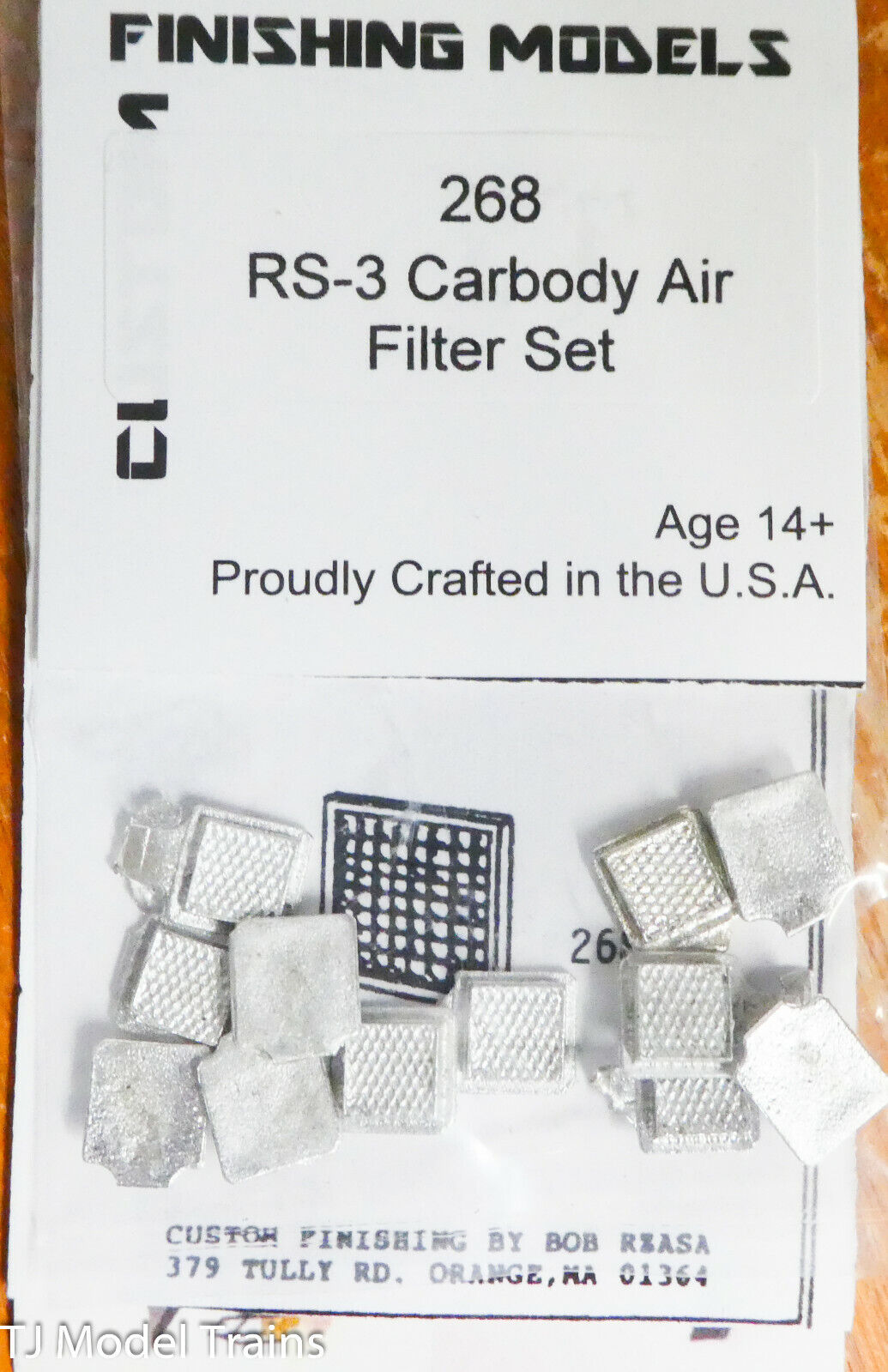 Custom Finishing Models HO #268 RS-3 Carbody Air Filter Set (White Metal Parts)