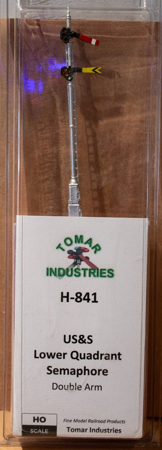 Tomar Ind. HO-Scale #H-841 Operating Semaphore - Brass - Assembled -- Double-Arm