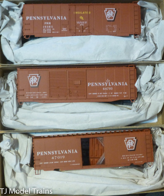 Accurail HO #8083 (3 Pack) Pennsylvania 40' PS-1 Steel Boxcars (Plastic Kits)