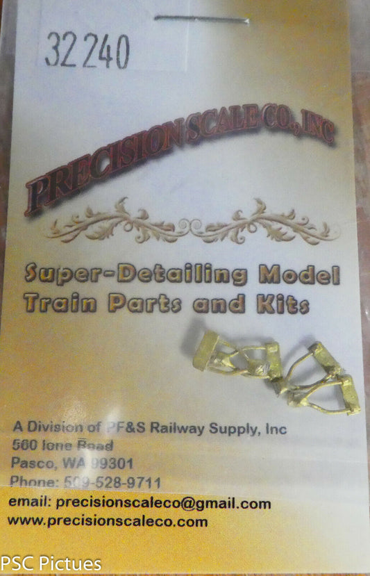 Precision Scale HO #32240 Boiler Steps (Brass Castings) 4 in pkg