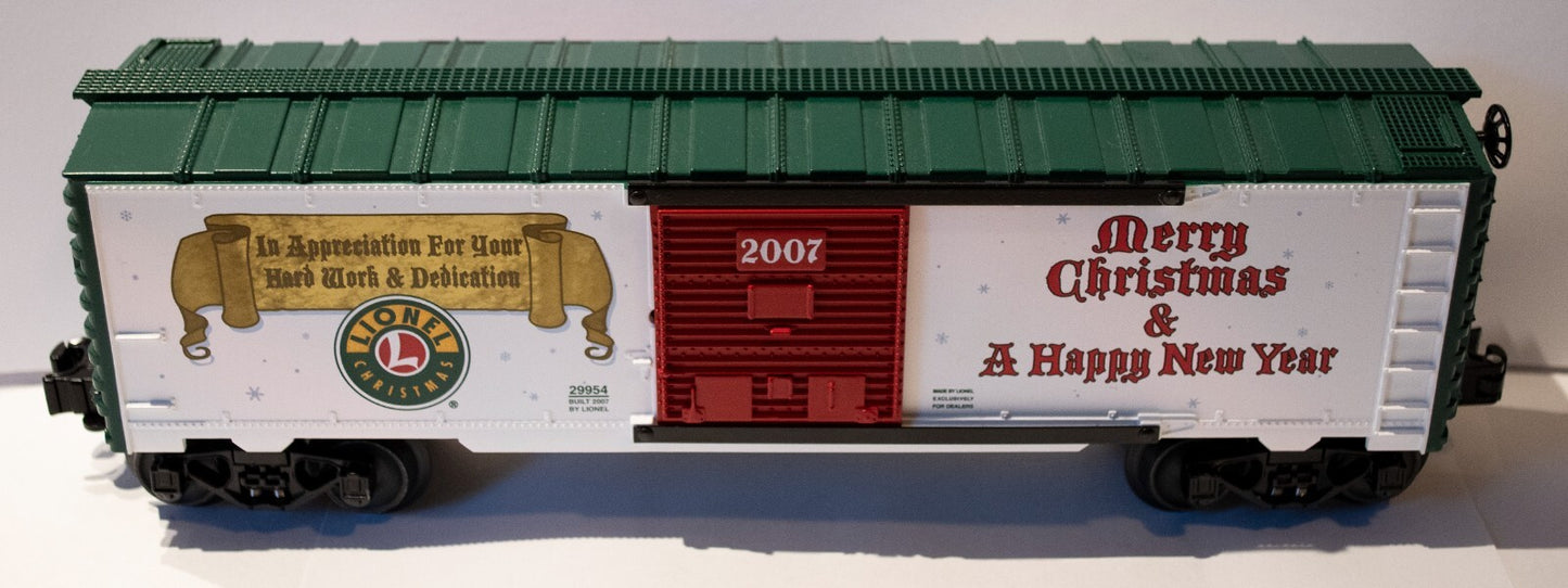 Lionel O Scale  #6-29954 2007 Dealer's Christmas Boxcar