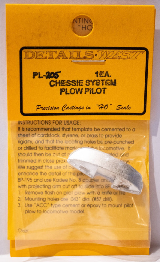 Details West HO #205 Snow Plows -- Convex - Chessie System