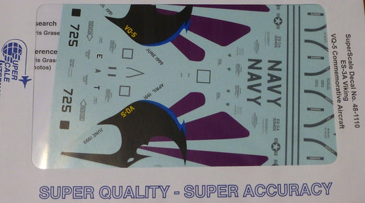 Microscale Decal 1:48 Scale #48-1110 / ES-3A Viking: VQ-5 Com'ative Aircraft