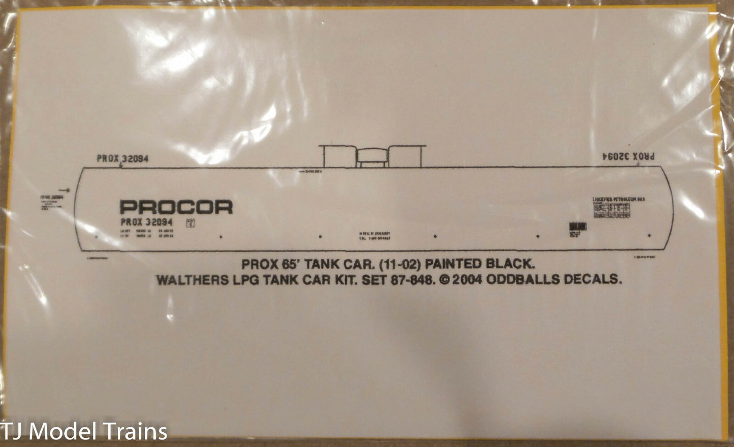 Oddballs Decal #848 Procor 65' Tank Car