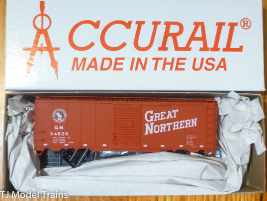 Accurail HO #3509.9 (Rd #34826) GN Great Northern (40' Steel Boxcar) Plastic Kit