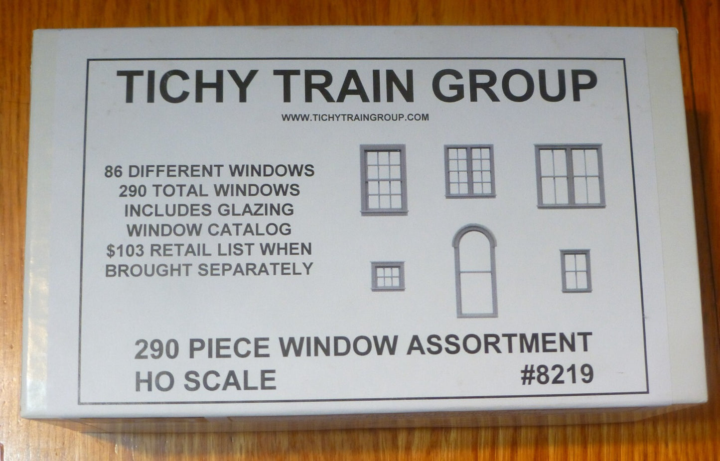 Tichy Train Group HO #8219 Styrene Window Assortment -- 290 Pieces Total