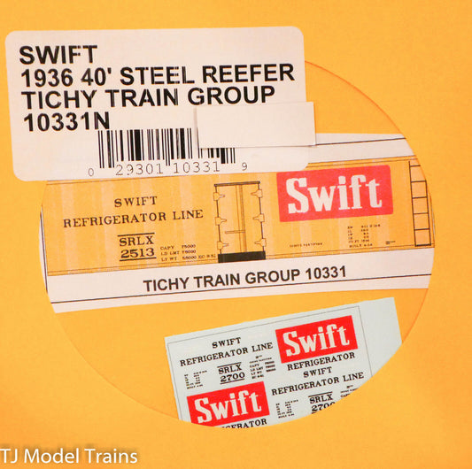 Tichy Train Group Decal #10331N SWIFT 1936 40' Steel Reefer (Decal)