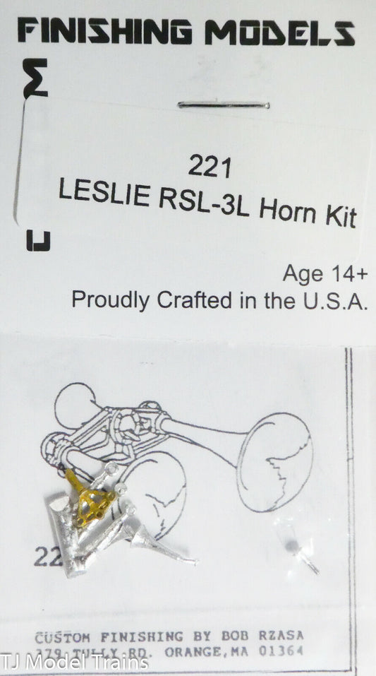 Custom Finishing Models HO #221 Leslie RSL-3L Hor Kit (White Metal/Brass) 1:87th