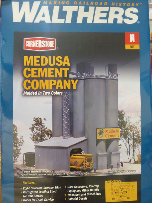 Walthers N #933-3218 Medusa Cement Company -- Kit - 5-3/8 x 4-1/2"