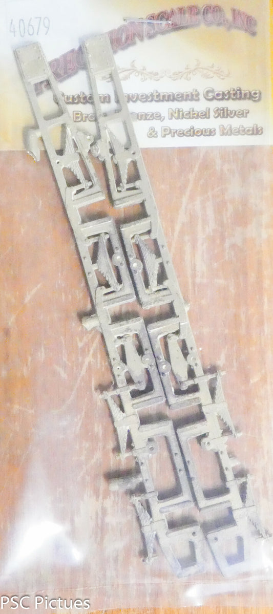 Precision Scale On3 #40679 Frames, Main, Baldwin DV #2, 2-8-0, R&L (Brass Parts)