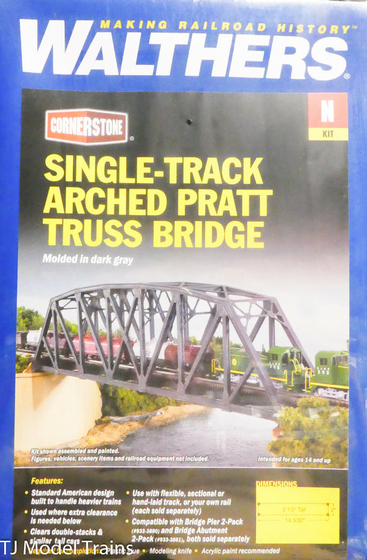 Walthers N #933-3870 Single-Track Arched Pratt Truss Bridge (Plastic Kit) 1:160