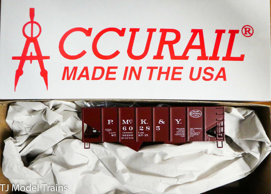 Accurail HO #2435 (Rd #60285) P.Mc.K.&Y. (NYC) 55 Ton USRA Twin Hopper Kit