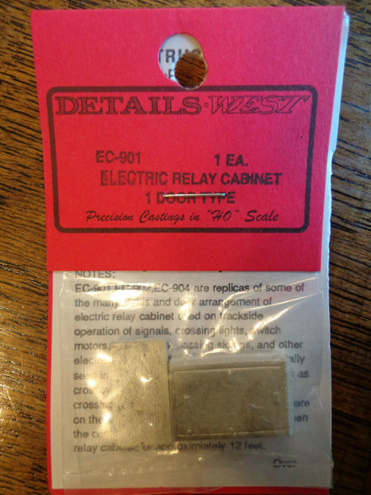 Details West HO #901 Electric Relay Cabinets -- 1-Door (White Metal)