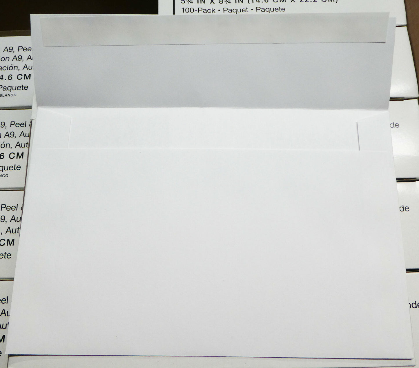 NEW (Box of 1000) Invitation Envelopes, A9, Peel & Seal 5-3/4" x 8-3/4"