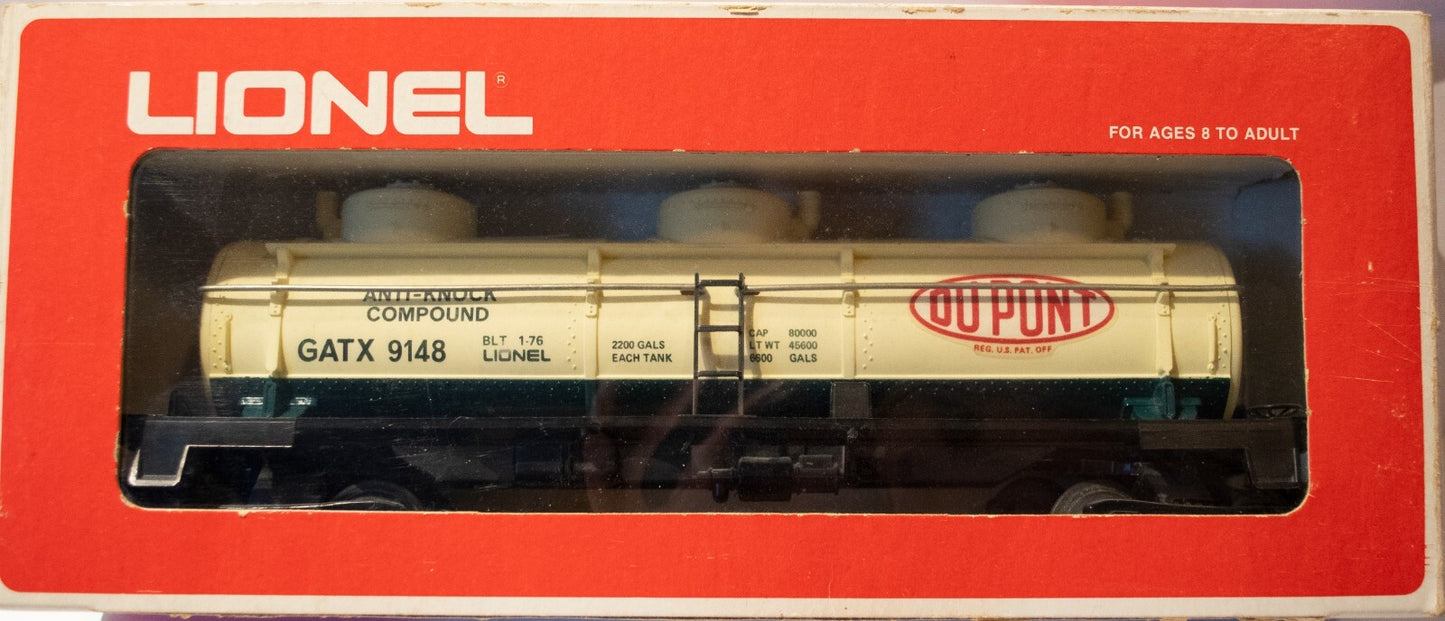 Lionel O Scale  #6-9148 3-Dome Tank Car
