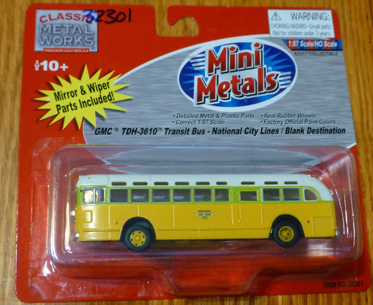 Classic Metal Works #32301 National City Lines / GMC TD 3610 Transit Bus