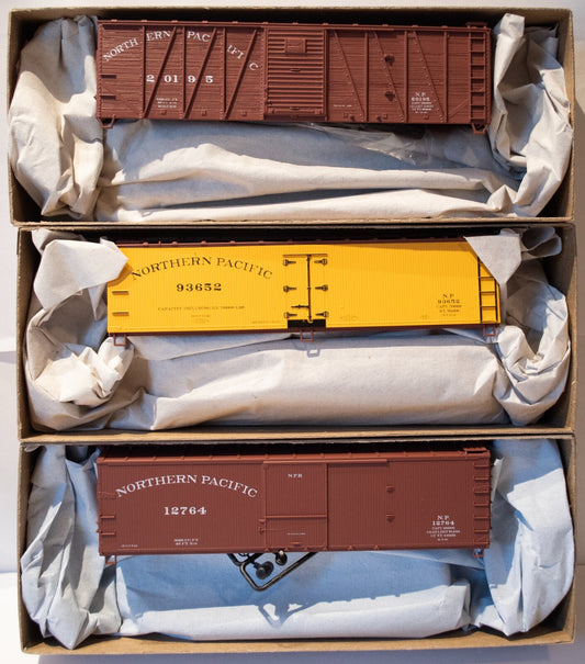 Accurail #8144 (3-Pack) 40' Wood Boxcars and Wood Reefer Set - Kit -- Northern P