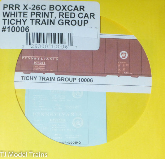 Tichy Train Group #10006 Decal for:Pennsylvania Railroad Class X-26C Boxcar
