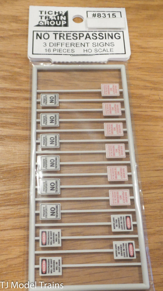 Tichy Train Group HO Scale #8315 No Trespassing