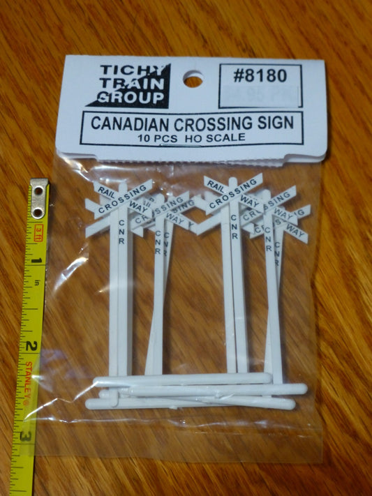 Tichy Train Group HO #8180 Railroad Crossbuck Warning Sign -- Canadian-Style w/R
