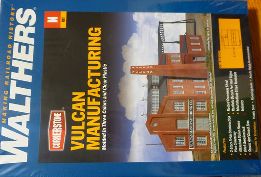 Walthers N #933-3233 Vulcan Manufacturing Co. -- Kit - 5-5/8 x 5-11/16" (Kit)