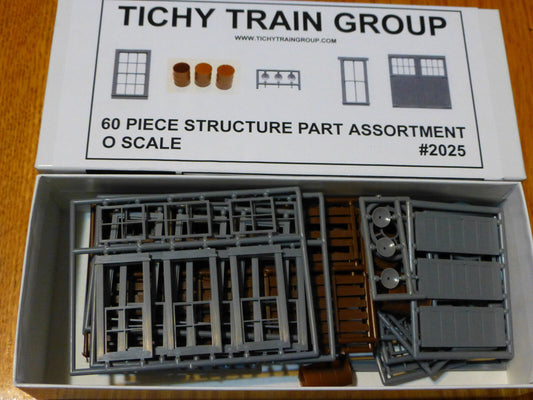 Tichy Train Group O# 2025 Structure Parts Assortment- 60 Pieces