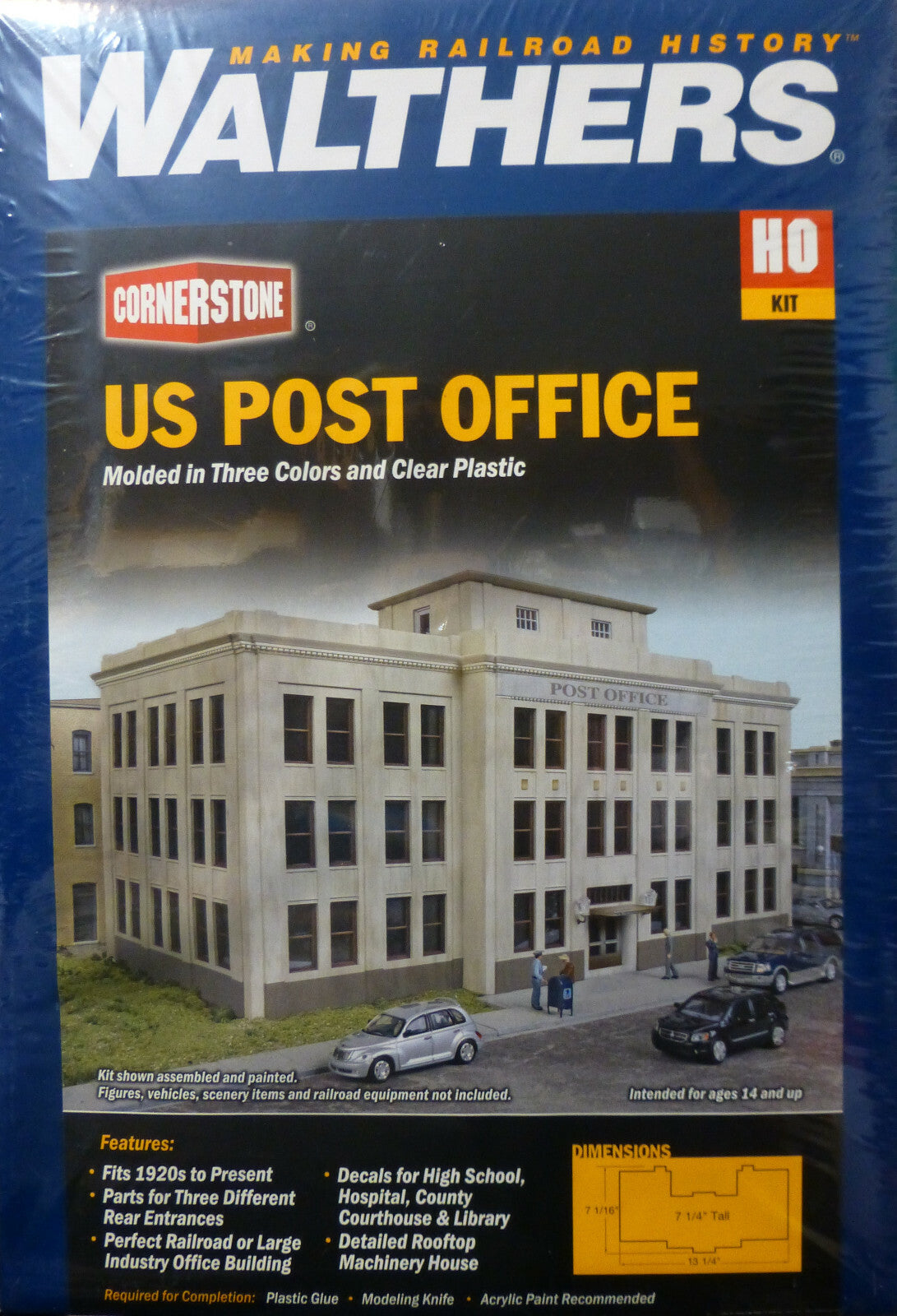 Walthers Cornerstone HO Scale #933-3782 United States Post Office -- Kit