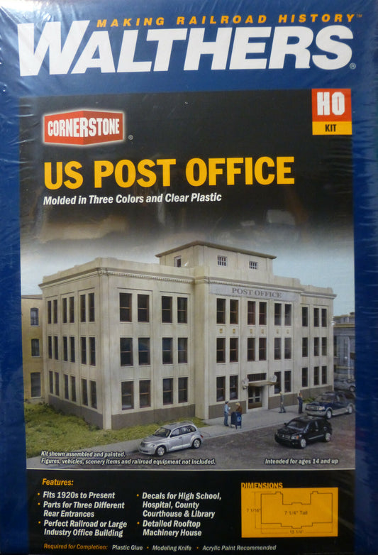 Walthers Cornerstone HO Scale #933-3782 United States Post Office -- Kit