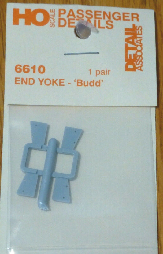 Detail Associates HO #6610 END YOKE - 'Budd' (1 pair in package) Plastic Parts