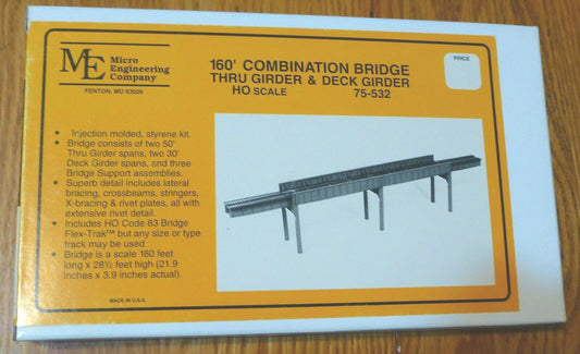 Micro Engineering Company HO #75-532 Four-Span Combination Bridge -- Scale 160'