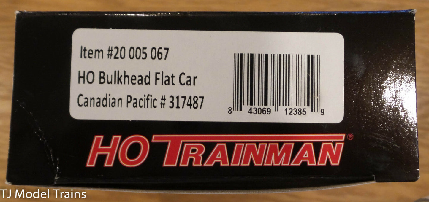 Atlas HO #20 005 067 Bulkhead Flat Car; Canadian Pacific RD #317487