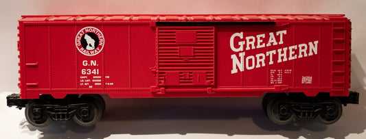 Lionel (#45 No Box) O Scale  #6341 6341 GREAT NORTHERN RED BOX CAR