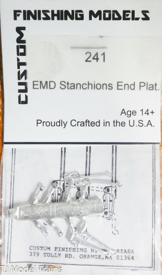 Custom Finishing Models HO #241 EMD Stanchions End Platform (White Metal)