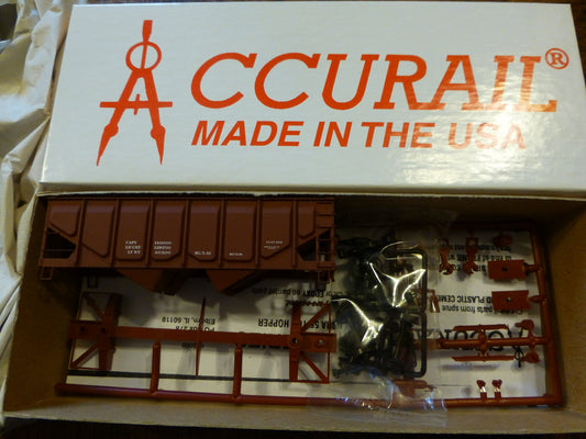 Accurail HO #2899 (55 Ton Pnl/side Twin Hopper) DATA-OX