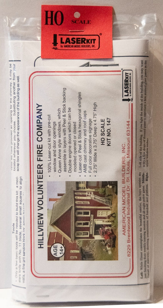 American Model Builders, Inc HO #147 Hillview Volunteer Fire Co. -- 2-3/4 x 3-3/