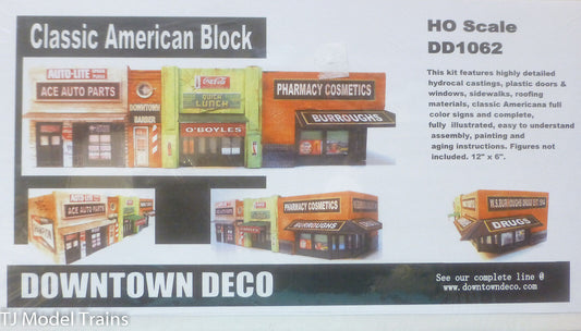 Downtown Deco HO #1062 Classic American Block (Plaster Building kit)