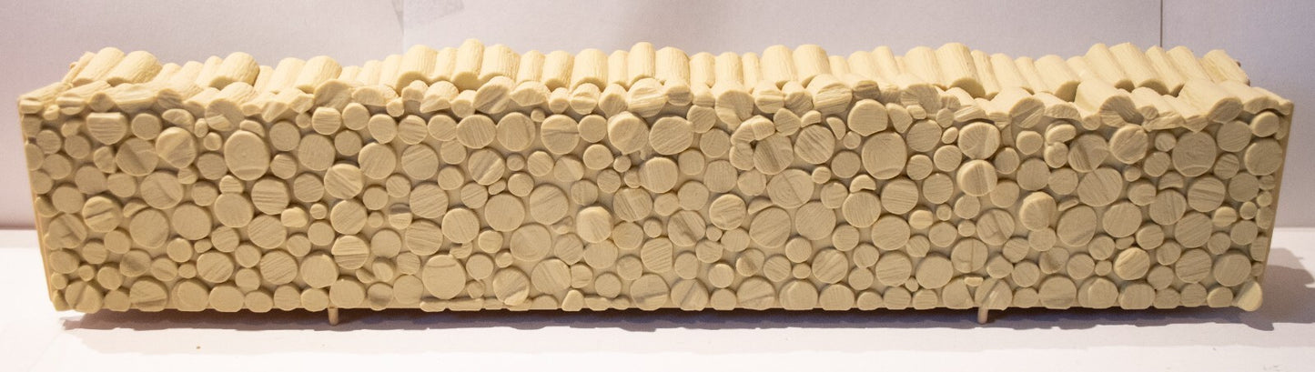 Lionel O Scale  #6-16982 BC  Bulkhead Flatcar w/Simulated Cut Wood Load