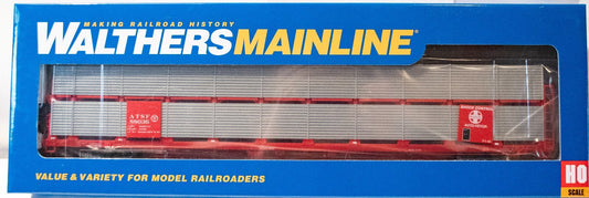 Walthers HO #910-8104 89' Flatcar w/Bi-Level Shielded Auto Rack - Ready to Run -