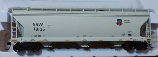 Atlas HO #20002857 UP ACF 4650 3-Bay CenterflowCov'd Hopper Post-1971 Rd #70125