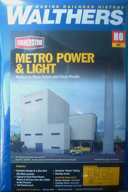 Walthers HO #933-4052 Metro Power & Light (Building kit) Plastic