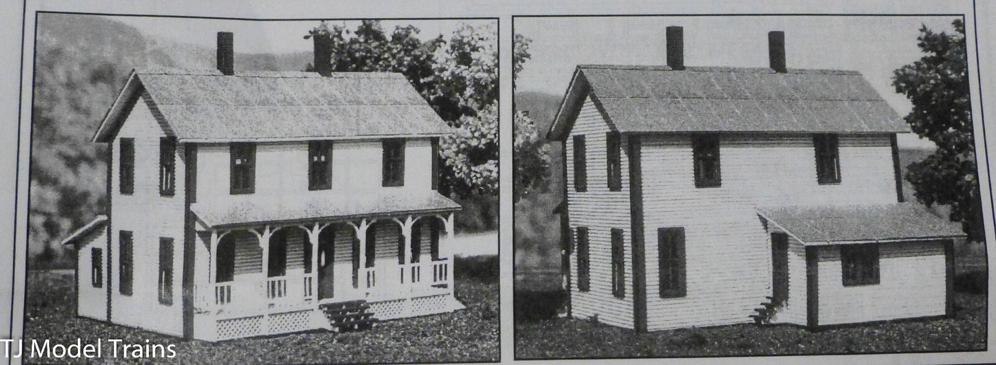 American Model Builders, Inc N #640 Two Story Farm House Kit (Wood Laser Kit)