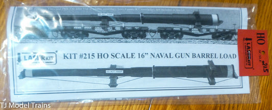 American Model Builders HO #215 (16" Naval Gun Darrel) Flat Car Load