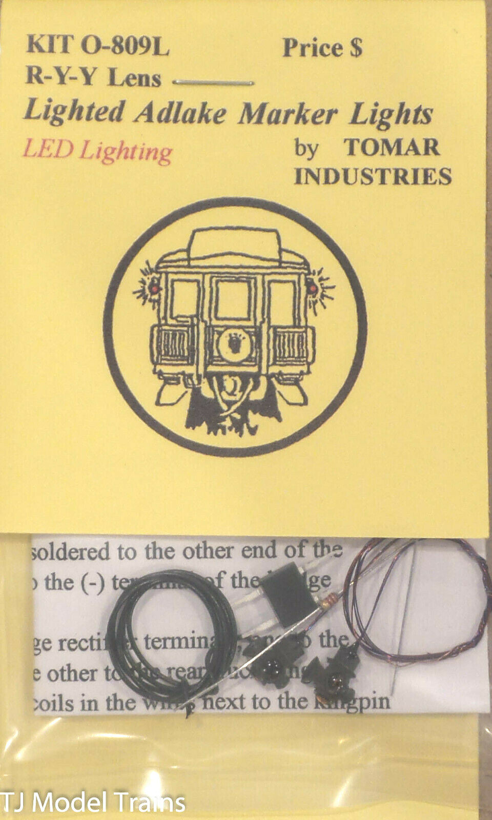 Tomar Industries #O-809L Lighted Adlake Marker Lights R-Y-Y (LED Lighting)