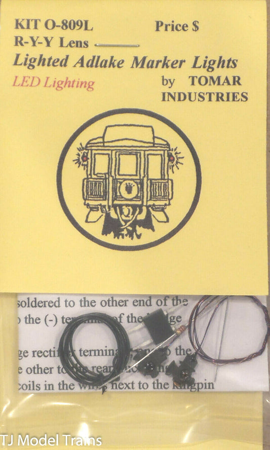 Tomar Industries #O-809L Lighted Adlake Marker Lights R-Y-Y (LED Lighting)