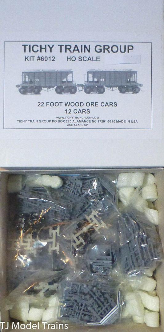 Tichy Train Group #6012 (HO Scale)22' Wood Ore Car 12-Pack - Kit -- Undecorated