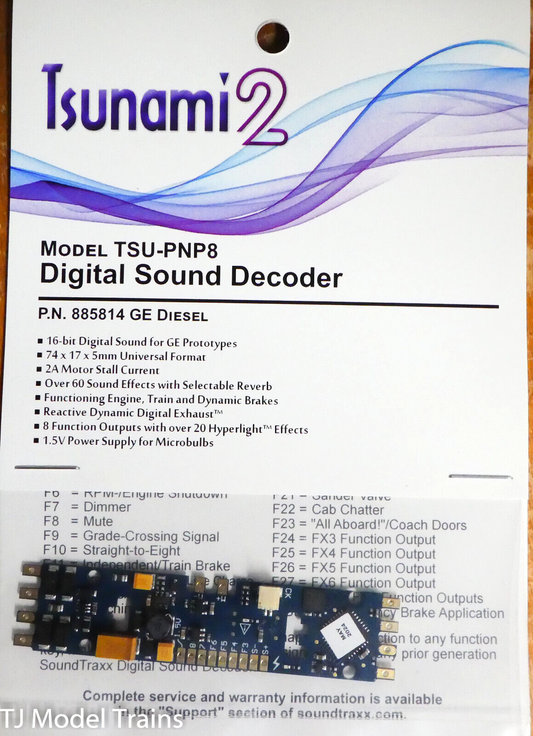 Tsunami 2 / Soundtraxx #885814 / 8-Function Sound and Control DCC Decoder